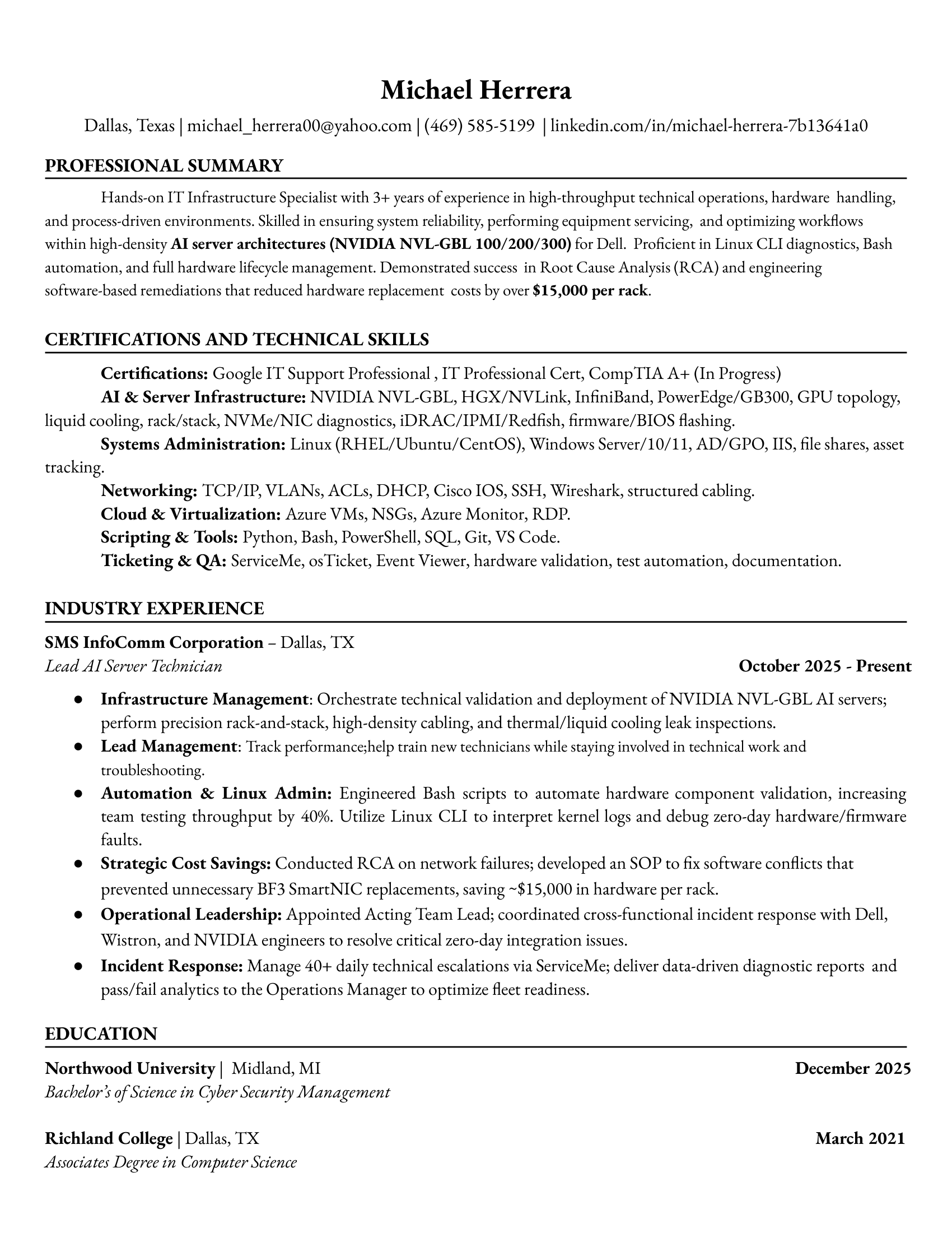 Resume Page 1